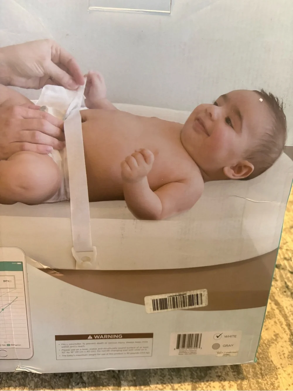 Hatch Grow Smart Baby Changing Pad & Scale White Open Box